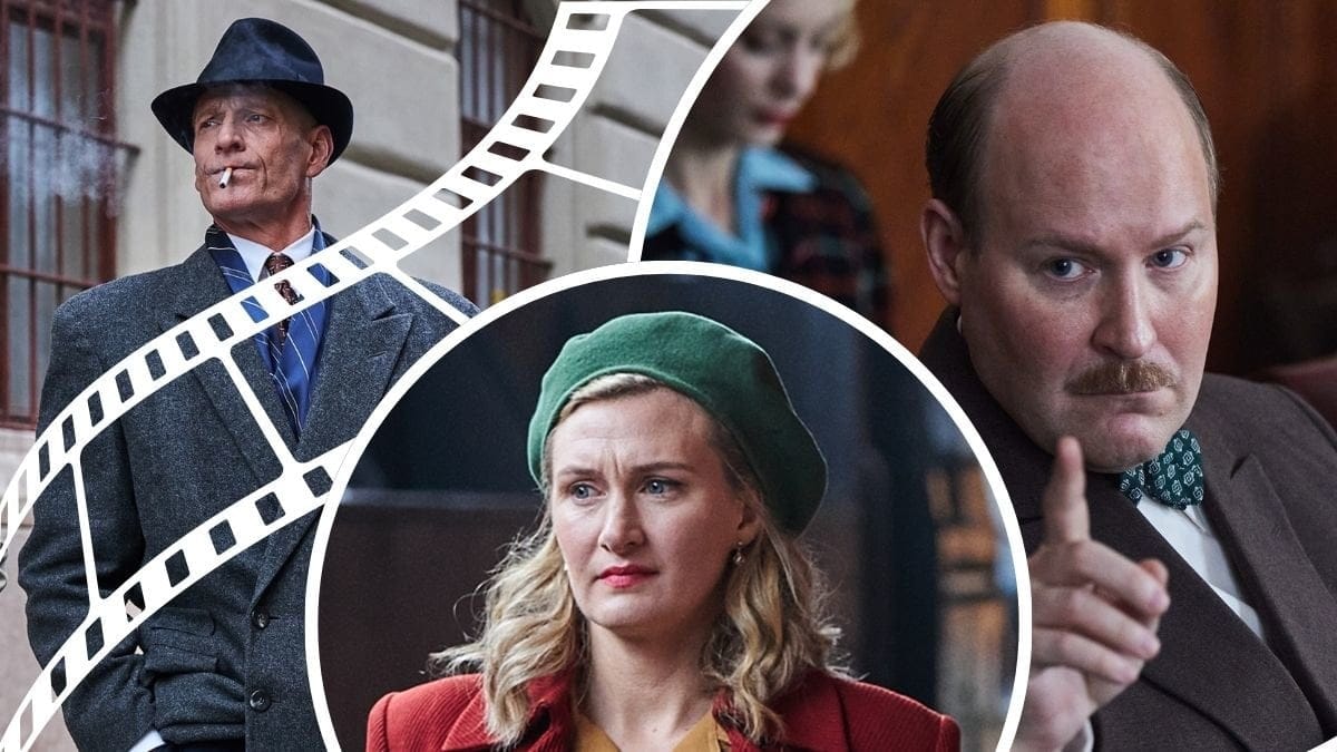 Jonas Malmsjö, Sissela Benn och Henrik Dorsin i Den svenska länken på Netflix