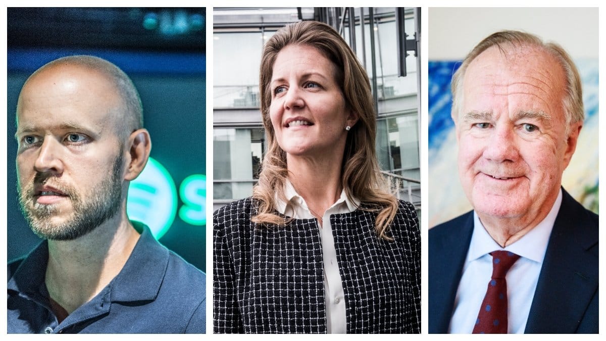 Några av Sveriges superrika Daniel Ek, Katarina Martinson och Stefan Persson.