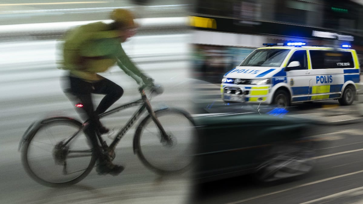 En man cyklade i över 100 km/h i Linköping under måndagen. Polisen stoppade honom.
