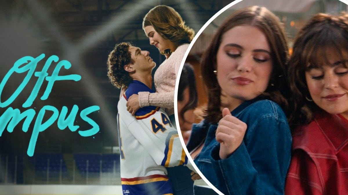 Pressbild på karaktärerna Hannah Wells och Garett Graham på isrinken vänster. Karaktärerna Ally Leber och Hannah Wells som dansar höger.