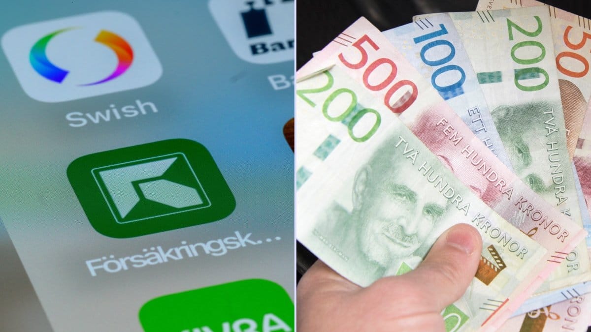 Försäkringskassans app och pengar.