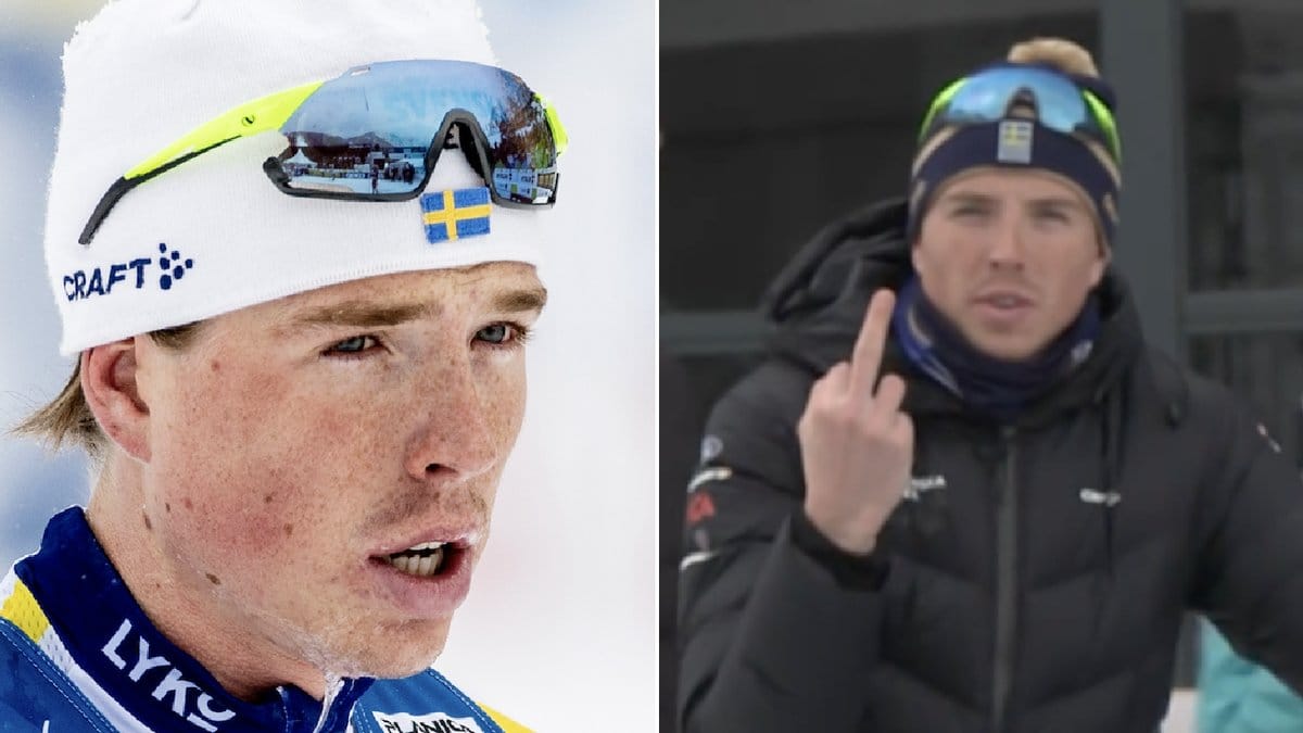 William Poromaa var rejält arg efter stafetten.
