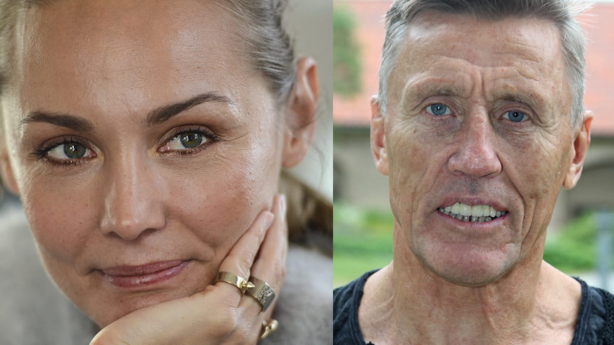 Carina Berg och Börje Salming