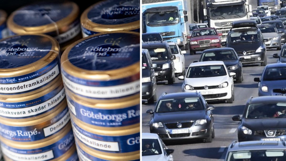 En tappad last med snusdosor skapar köer på E6:an. Bilden visar en annan väg vid ett tidigare tillfälle.