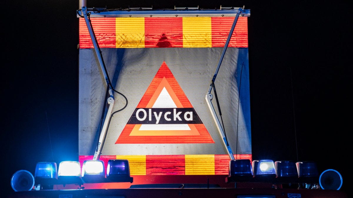 Olycka-skylt.