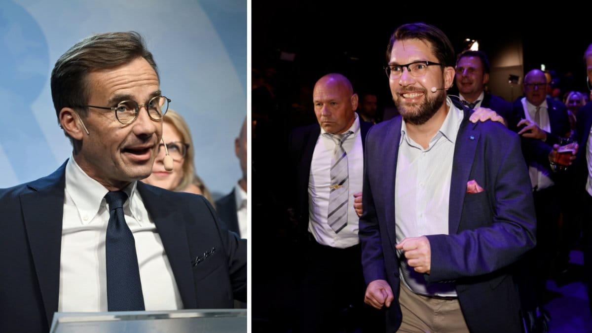 På måndagsförmiddagen anlände Sverigedemokraternas partiledare Jimmie Åkesson till Moderaternas kansli. 