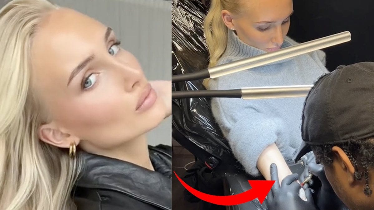 Lovisa Worge tatuerar sig