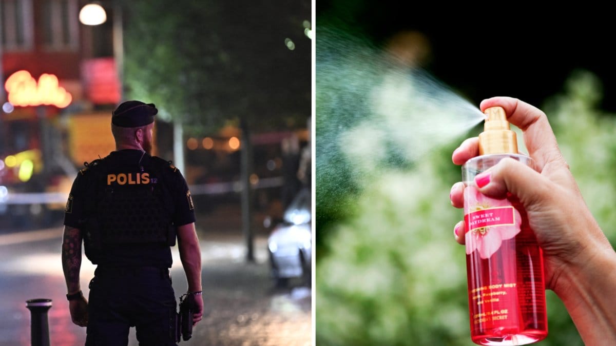 En flaska doftsprej som lämnats på en het platta orsakade en kraftig explosion