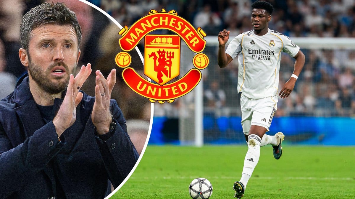 Michael Carrick och Aurelien Tchouameni.