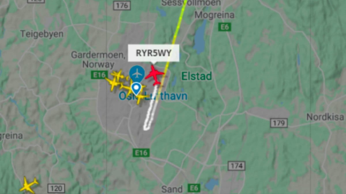 Ett flygplan i Norge mottog bombhot.