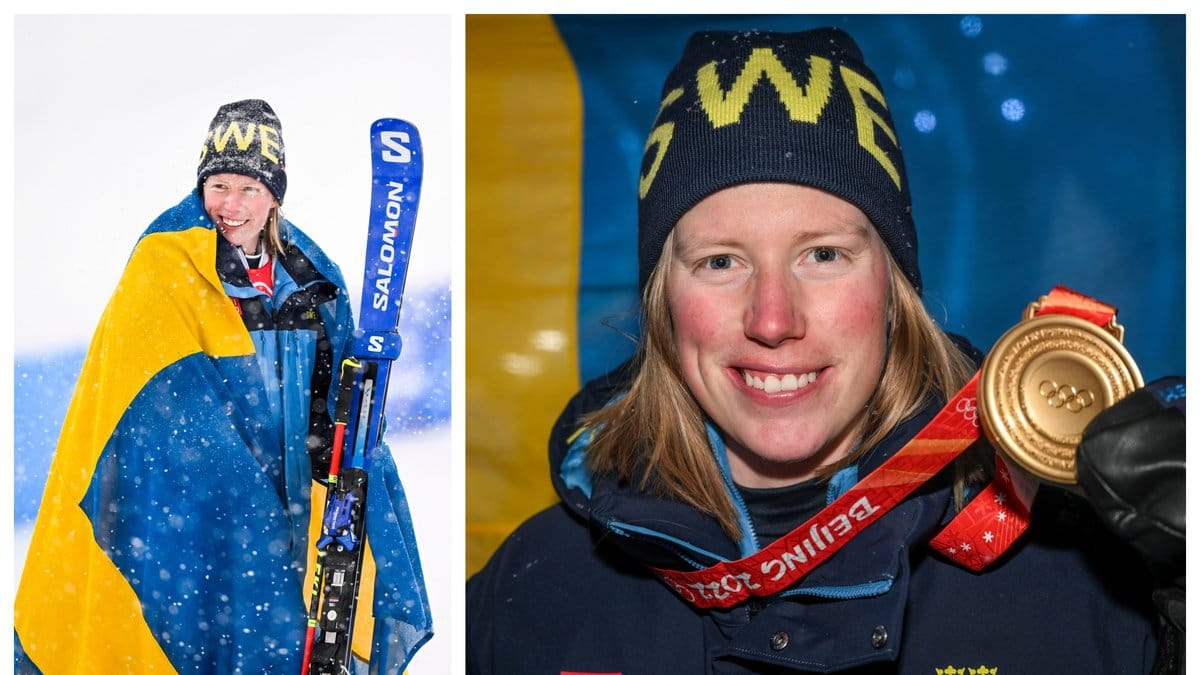Sandra Näslund tog OS-guld i skicross.