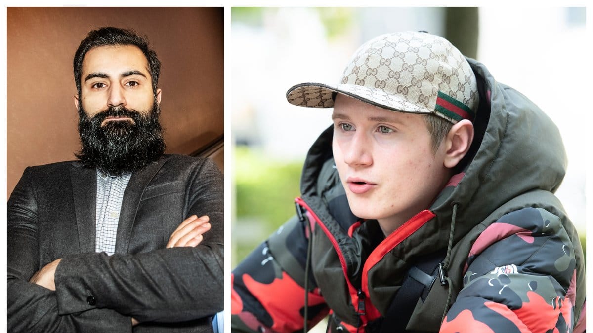 I Sverige möts diskuterade Hanif Bali (M) gangsterrap och mordet på Einár.