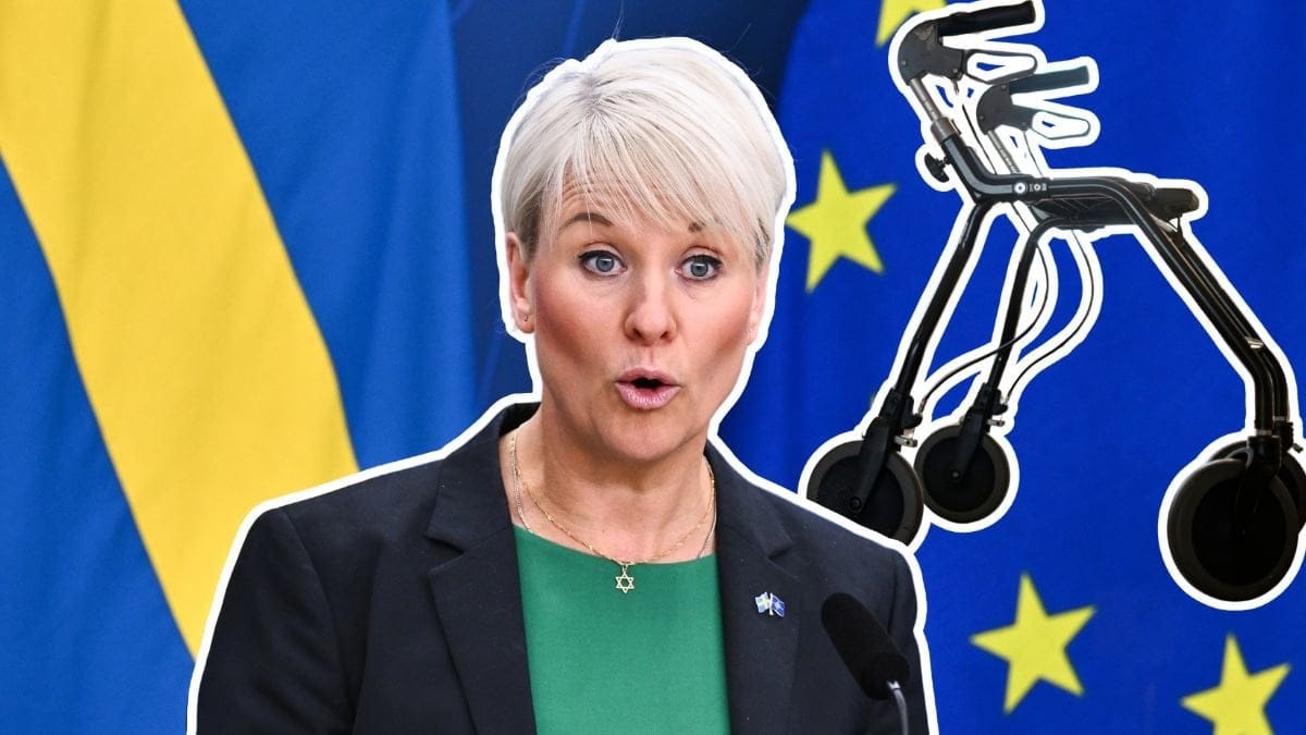 Anna Tenje och en rollator.