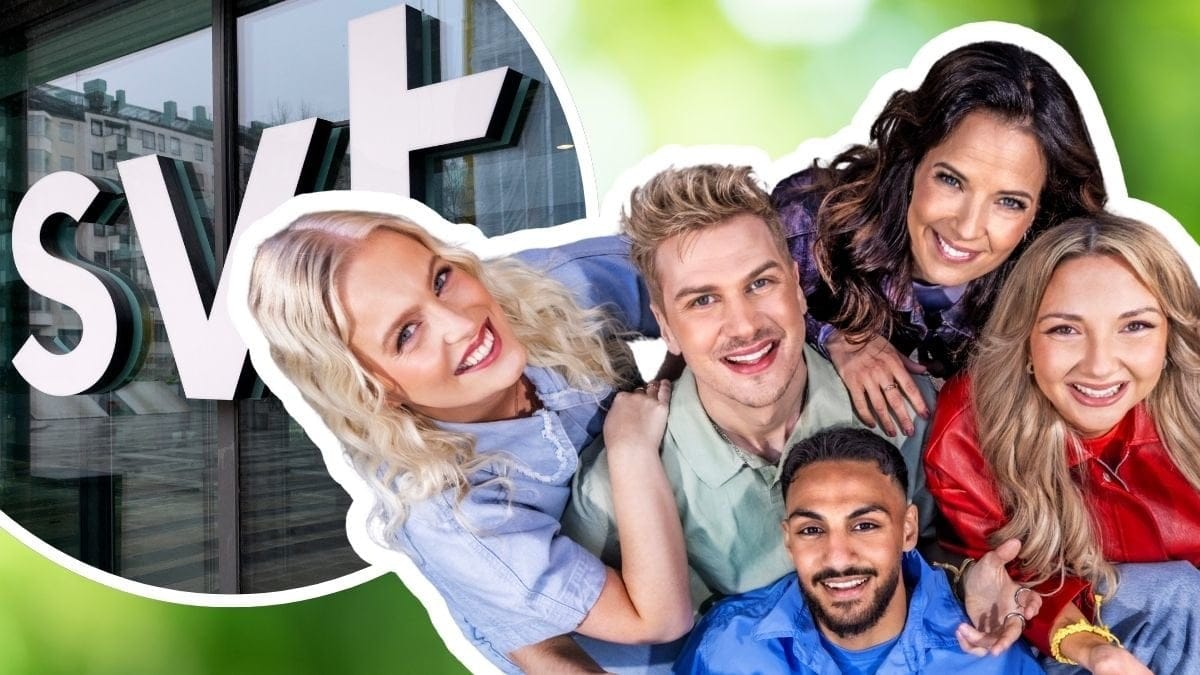 SVT:s logga och programledarna i Sommarlov