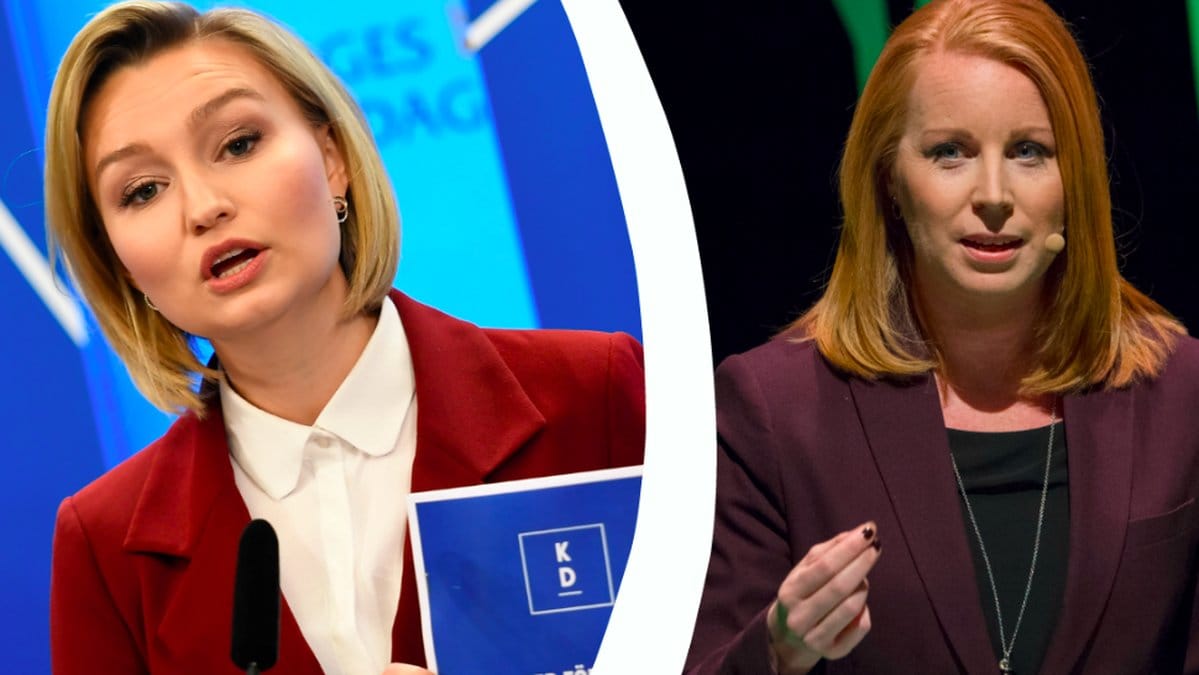 Ebba Busch Thor och Annie Lööf. Kollage. 