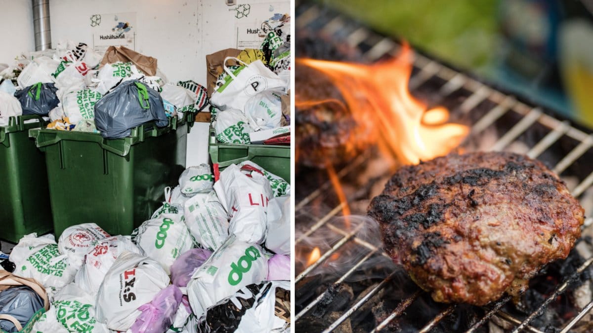 Paret lagade mat av grannarnas sopor på gården.