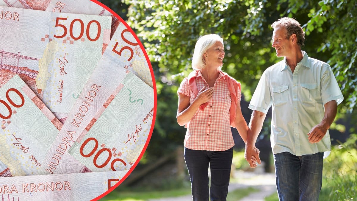 500-lappar och ett par som håller hand 