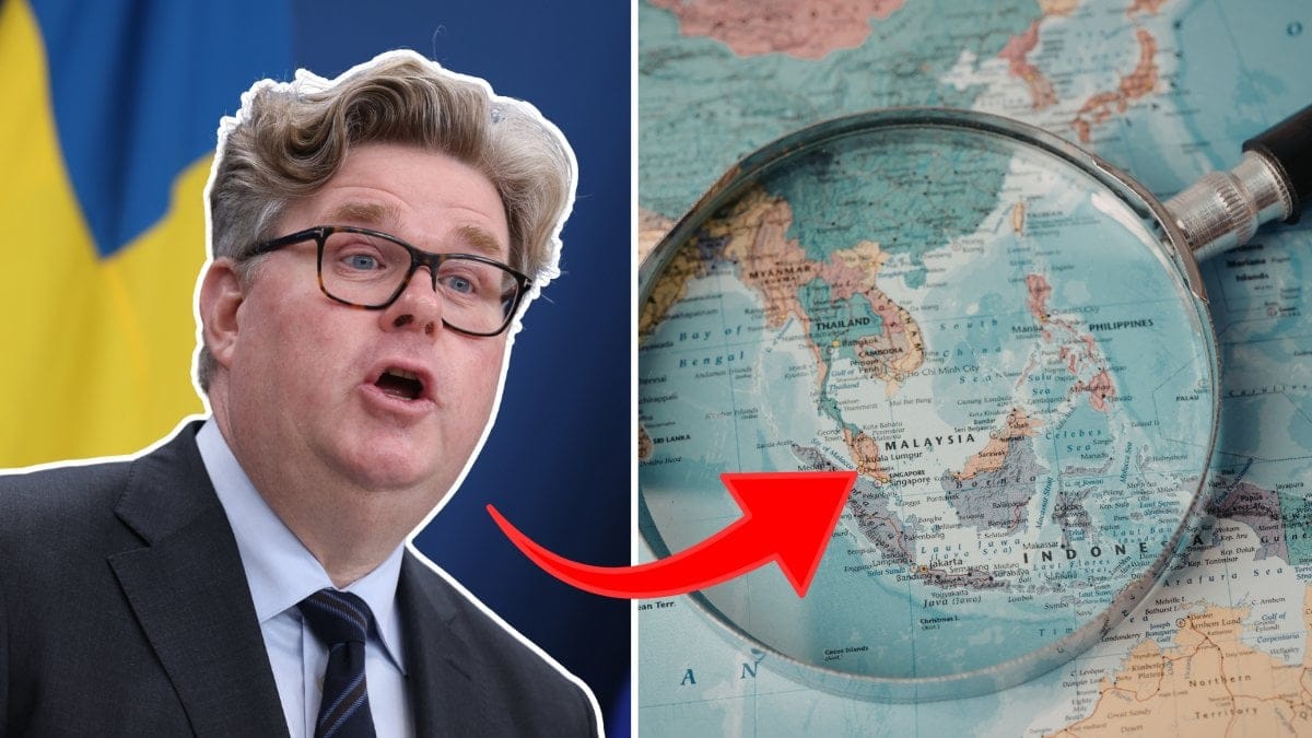 Gunnar Strömmer och världskarta