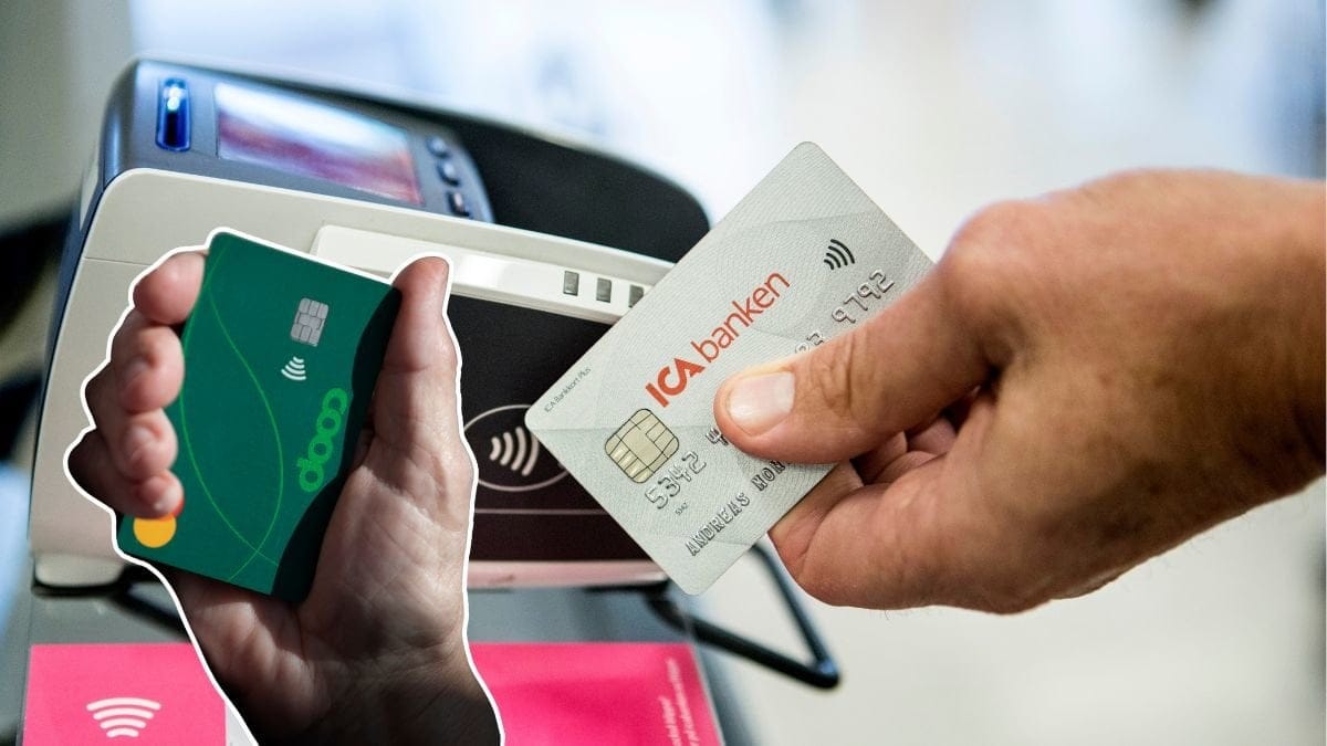 Ica-bankens och Coop Medmeras kreditkort.