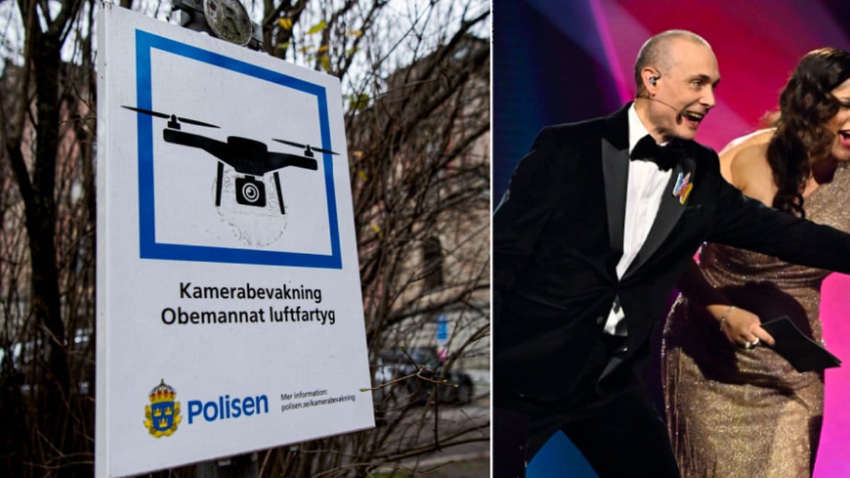 Polisen ska använda drönare för att förhindra och upptäcka brott i samband med Melodifestivalens final på lördag. 