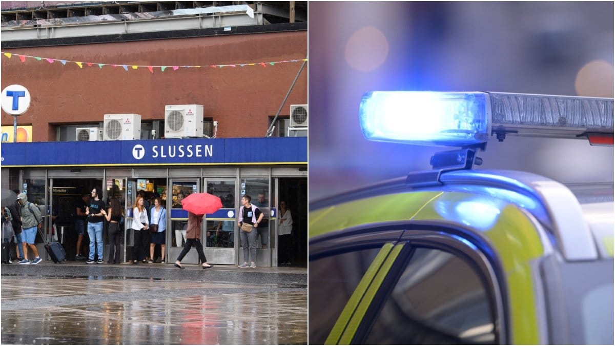 En person har blivit knivskuren på tunnelbanestation i centrala Stockholm.