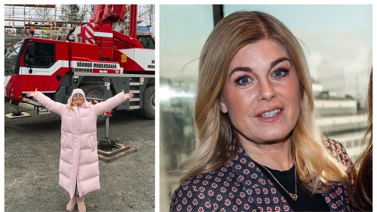 Pernilla Wahlgren visar upp sitt nya hus på Lidingö.