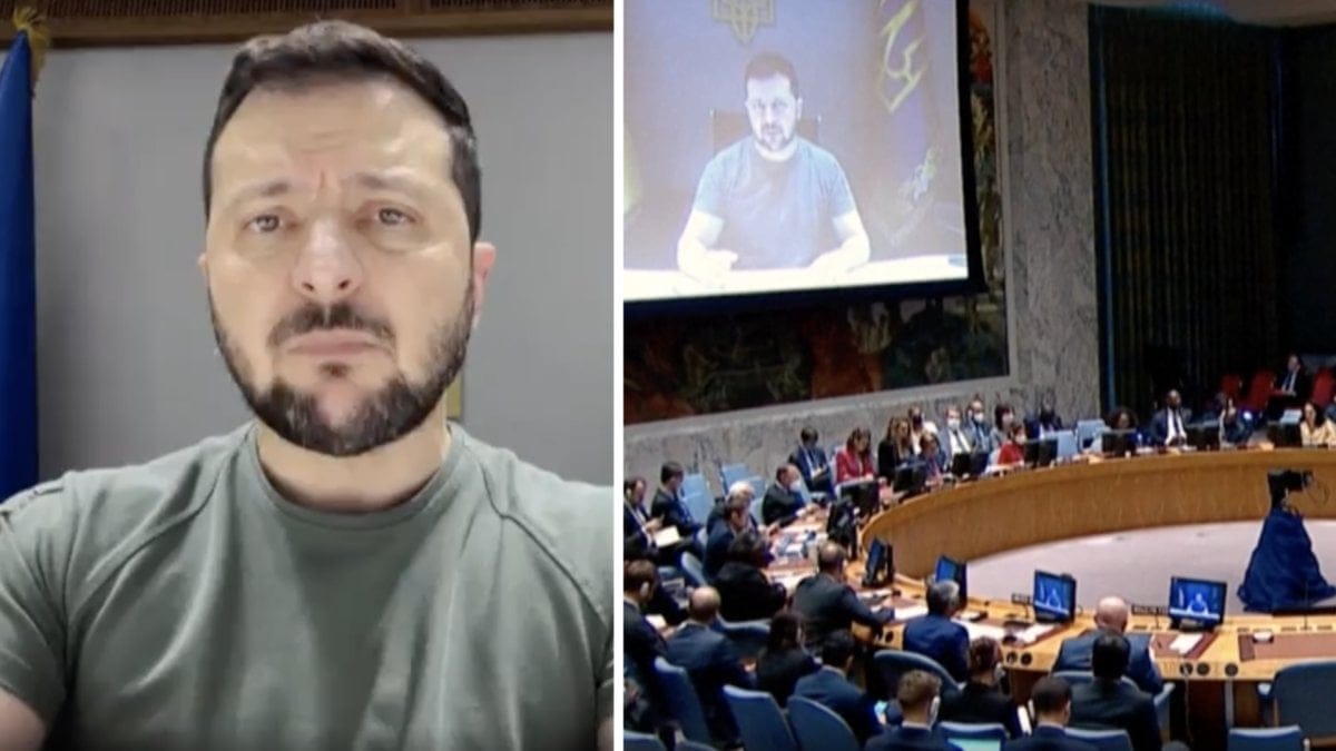 Ukrainas president Volodymyr Zelenskyj om folkomröstningarna i Ryssland