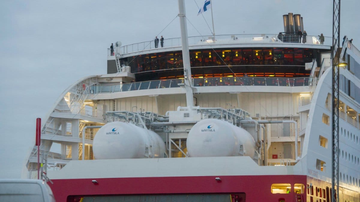 Fartyget gick på grund utanför Mariehamn.