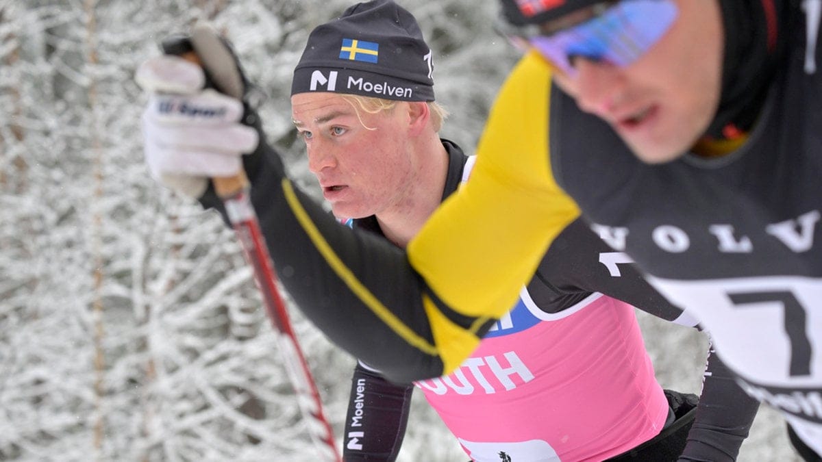 Alvar Myhlback under ett längdskidor-lopp.