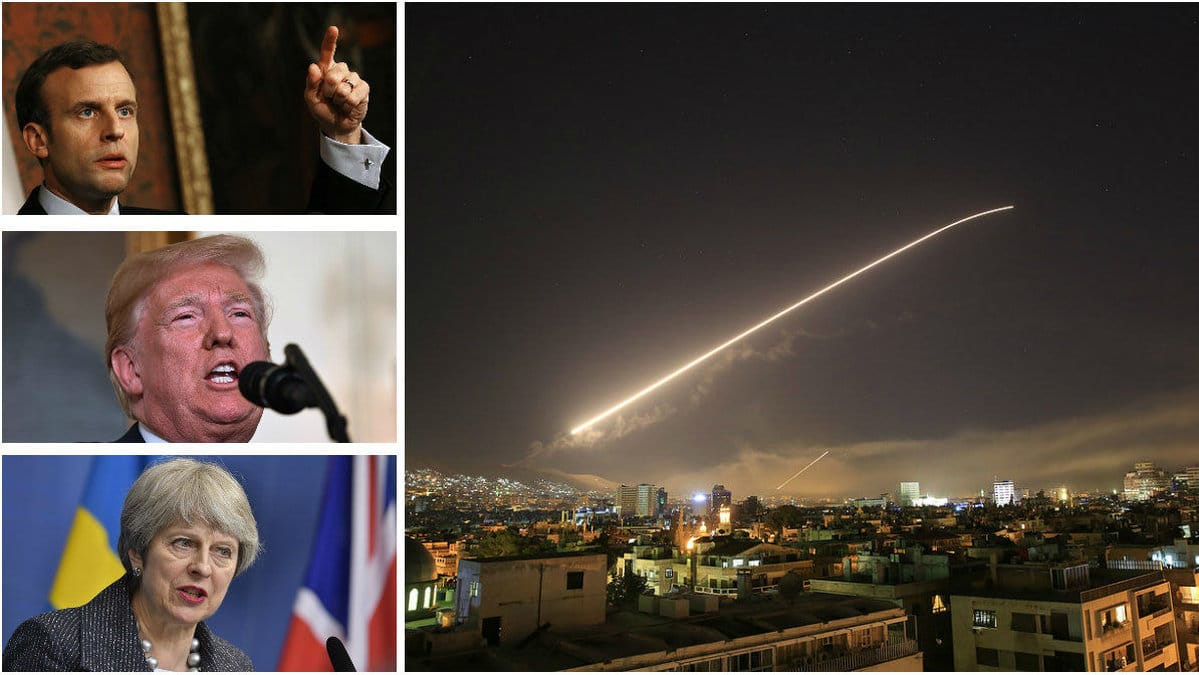 USA, Frankrike och Storbritannien har gått till attack mot Syrien efter misstänkt kemvapenattack.