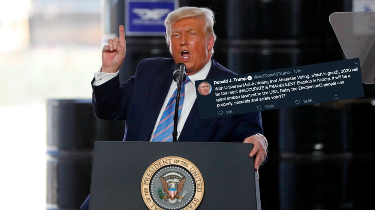 Trump vill skjuta upp valet i USA.