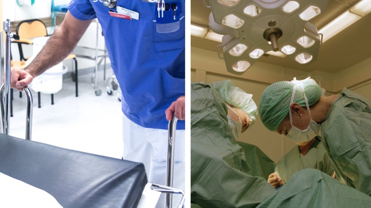 En patients underliv började brinna under en operation. Genrebilder.