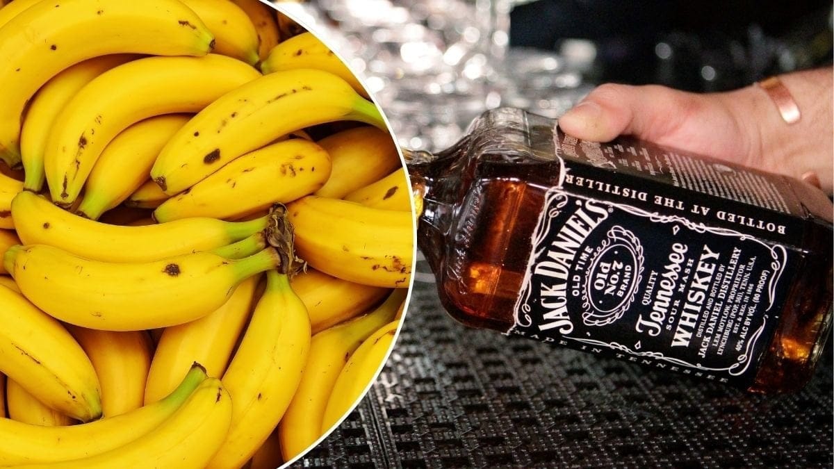 Bilder på Jack Daniels och bananer.