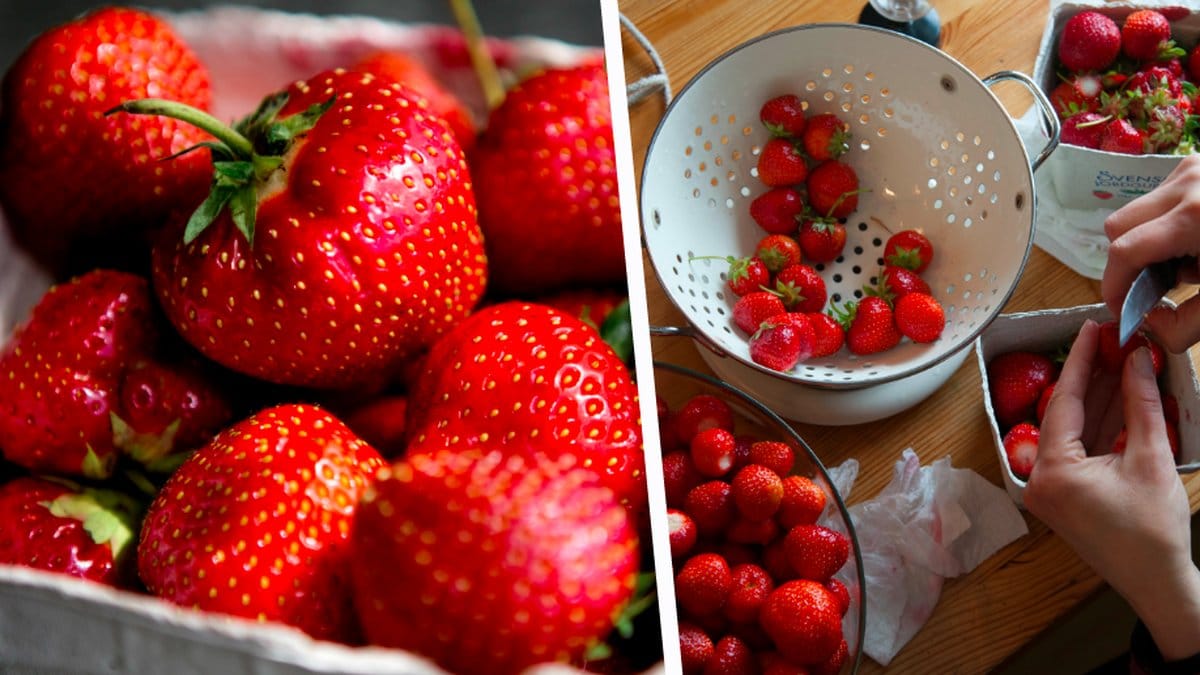 Jordgubbar midsommar. 