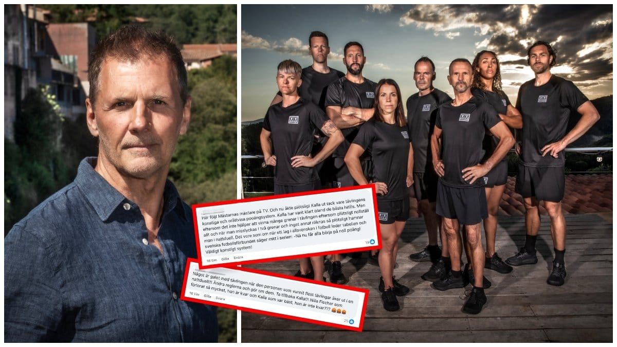 Micke Leijnegard och deltagarna i Mästarnas mästare 2025: längdskidåkaren Charlotte Kalla, fotbollsspelarna Johan Elmander och Nilla Fischer, kanotisten Markus Oscarsson, handbollsspelaren Tobias Karlsson, basketspelaren Kalis Loyd, volleybollspelaren Marcus Nilsson och kickboxaren Thomas Heiderup.