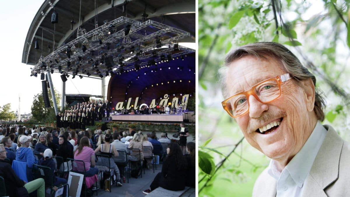 Kjell Lönnå hyllades i Allsång på Skansen. 
