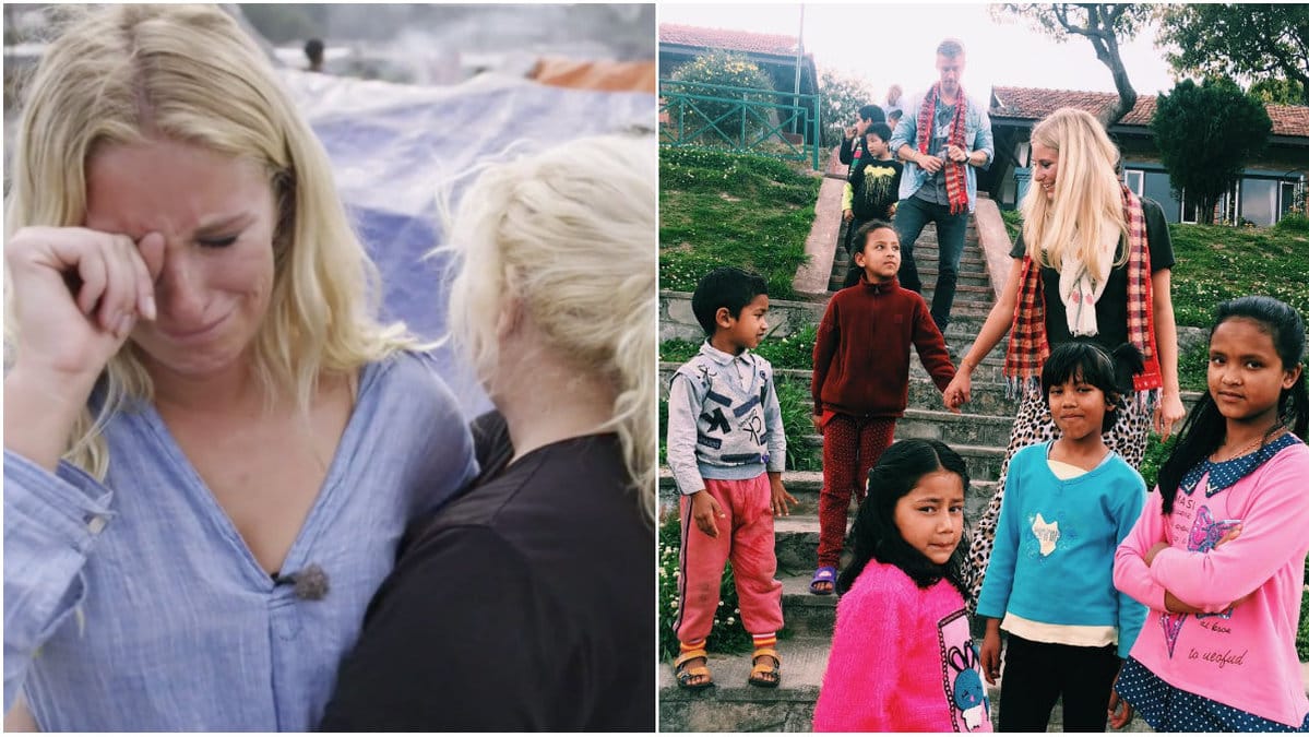 Penny Parnevik gråter i Mia Parneviks famn
