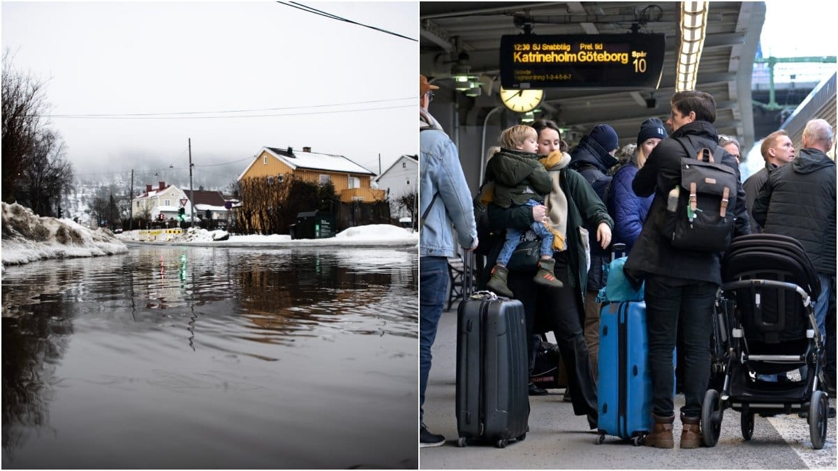 Gula varningar är utfärdade på flera håll i landet.