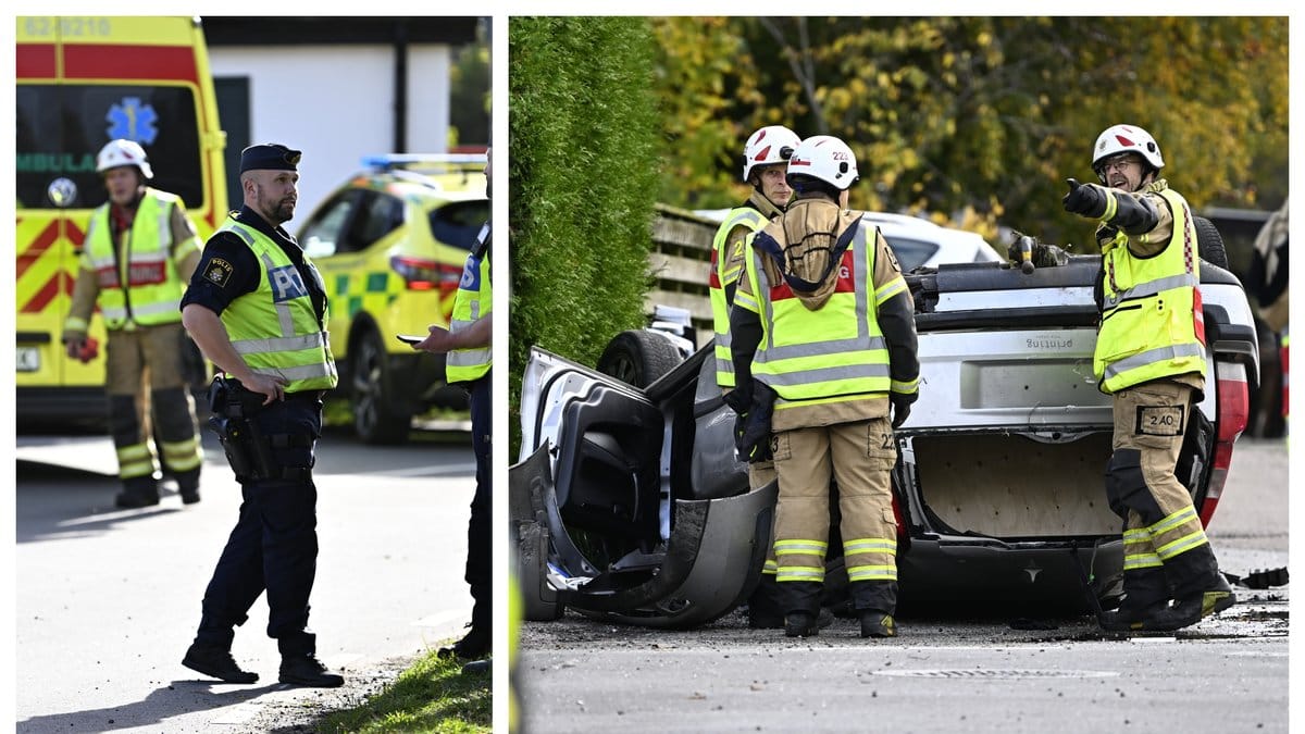 A-traktorn voltade i samband med olyckan.