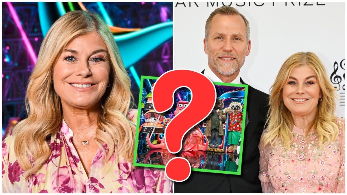 Pernilla Wahlgren och Christian Bauer och maskerna i Masked Singer 2025