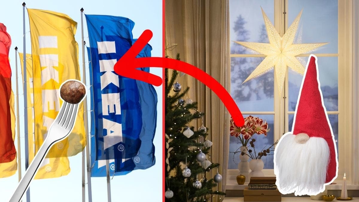 Ikea-falggor och juldekoration