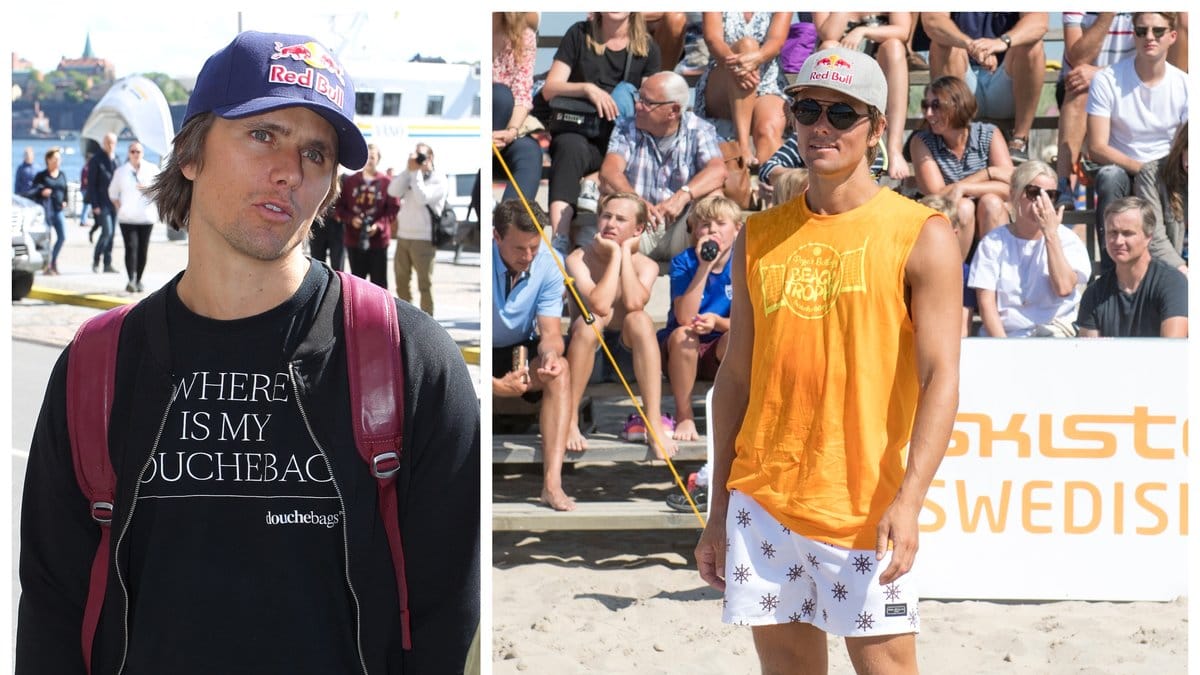 Jon Olsson, 40, fick åka ambulans till sjukhus under måndagen.