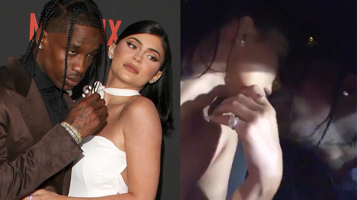 Kylie Jenner och Travis Scott röker marijuana