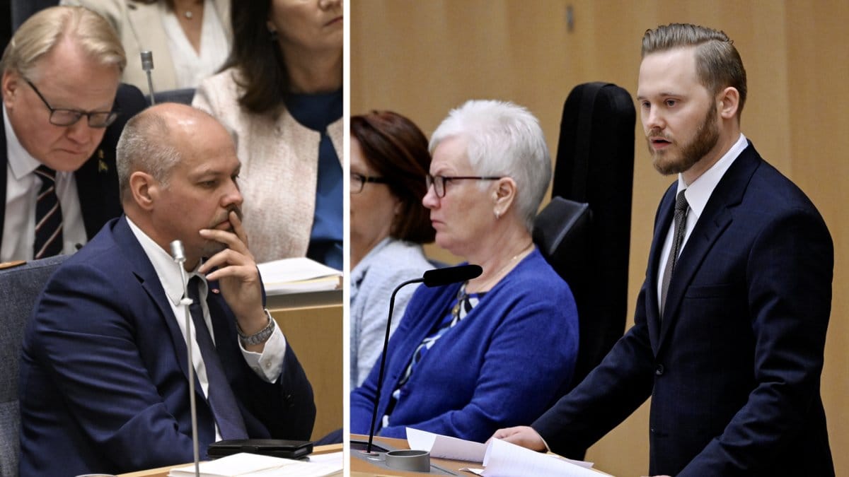 Morgan Johansson (S) och Henrik Vinge (SD)