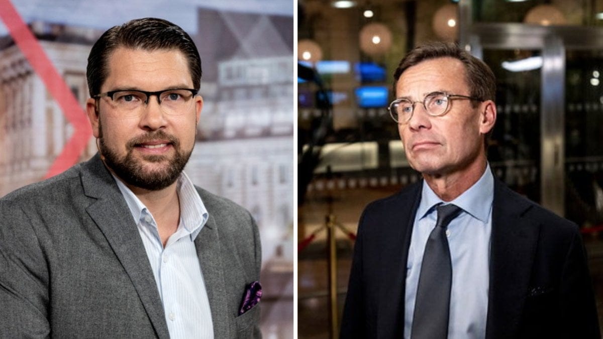 M-ledaren Ulf Kristersson (M) säger sig inte vara 'det minsta' orolig för att SD är större än M i opinionsmätningarna.