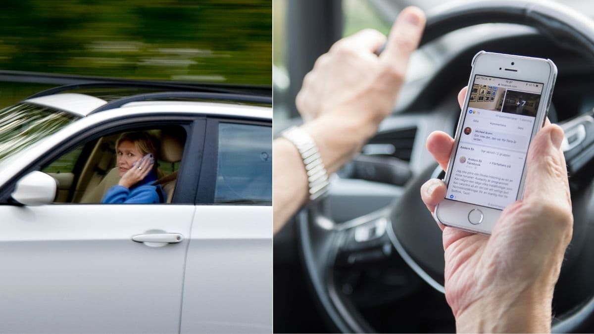 Är det lagligt att använda mobilen när man kör?
