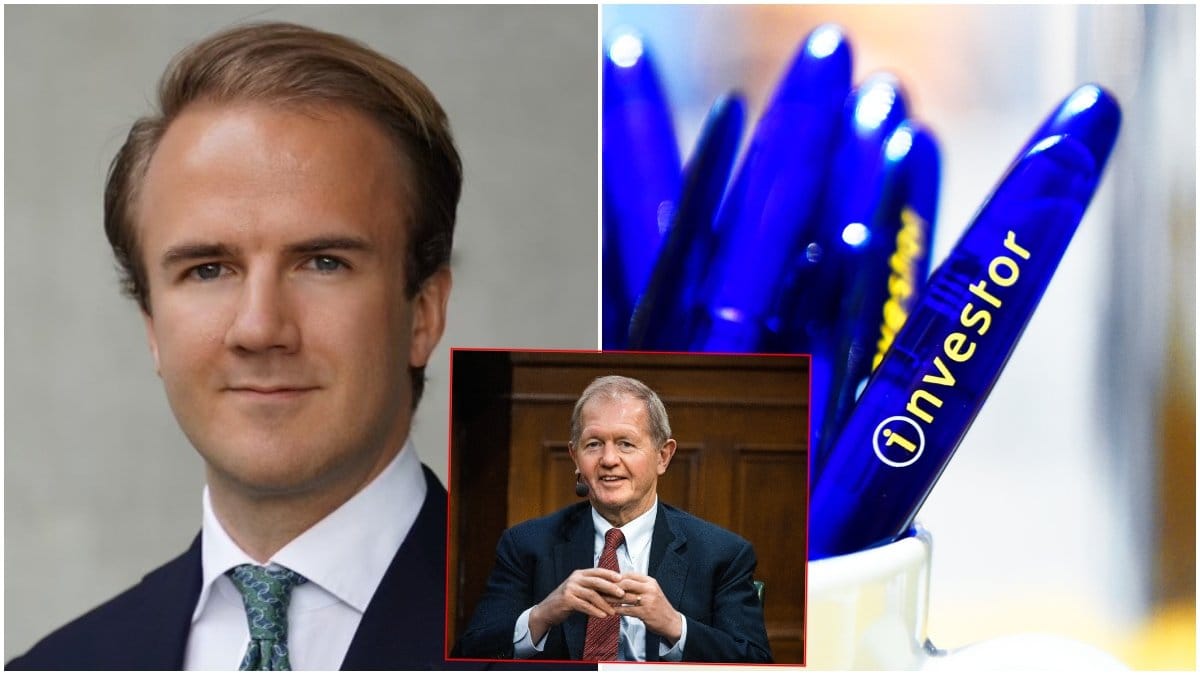Fred Wallenberg, pennor med Investors logga och Marcus Wallenberg.