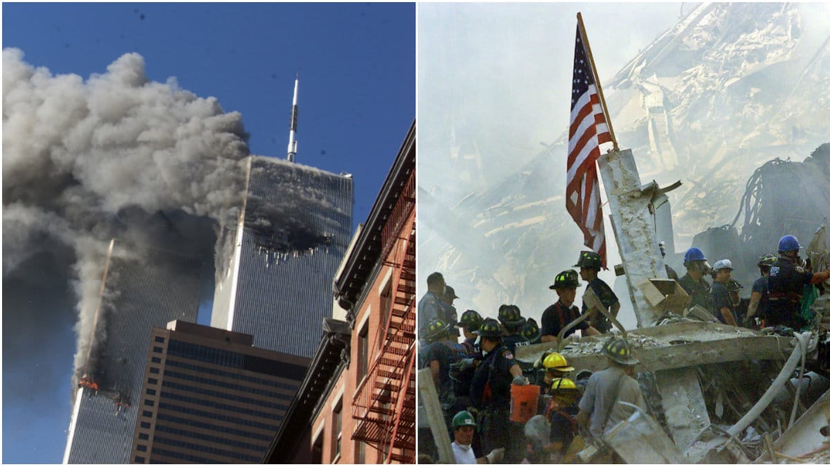 Bilder från terrorattackerna i New York.