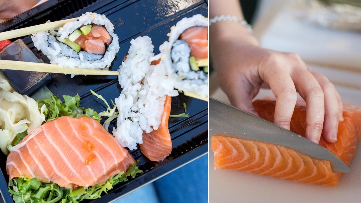 Bilder på sushi.