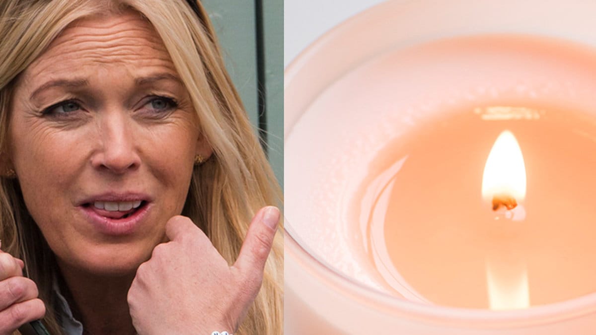 Linda Lindorff varnar för doftljuset